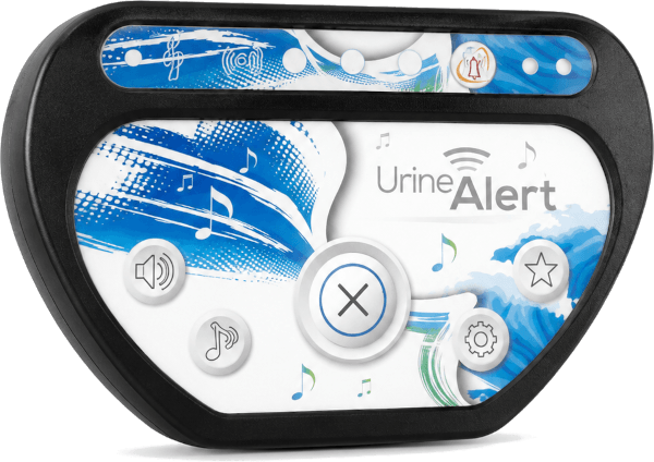 Récepteur Urine-Alert avec boutons de volume, sons, réglages et lumières de sécurité
