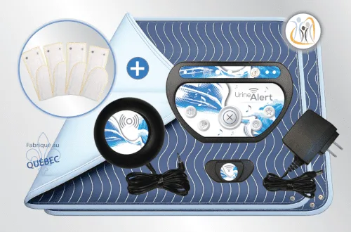 Système Duo Urine-Alert avec tapis et bandes de détection pour le traitement de l’énurésie