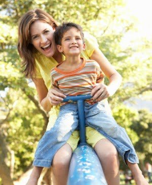 Happy Manitoba Mom and Son